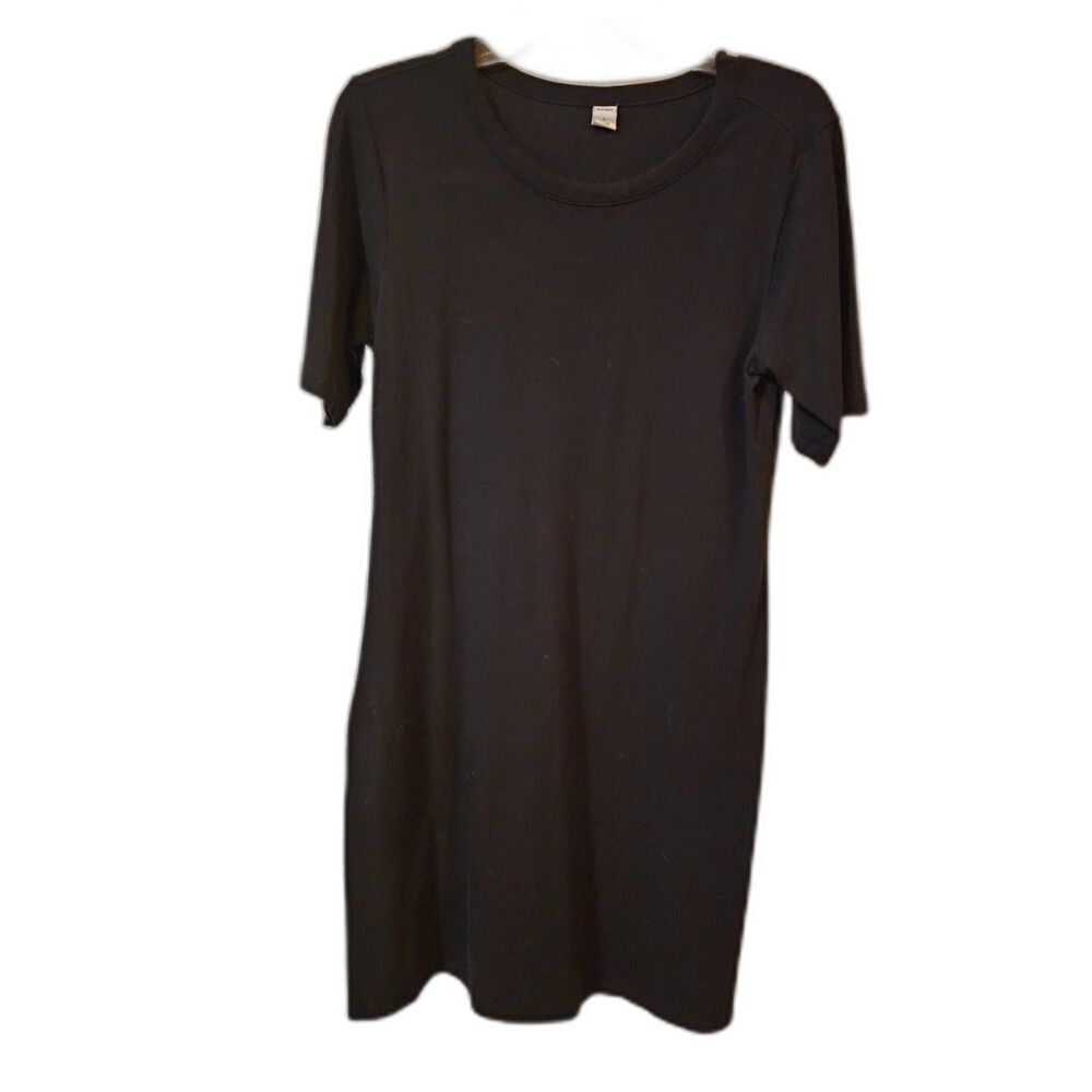 Old Navy Black T-Shirt Dress Size Large | Cotton Casual Stretch
